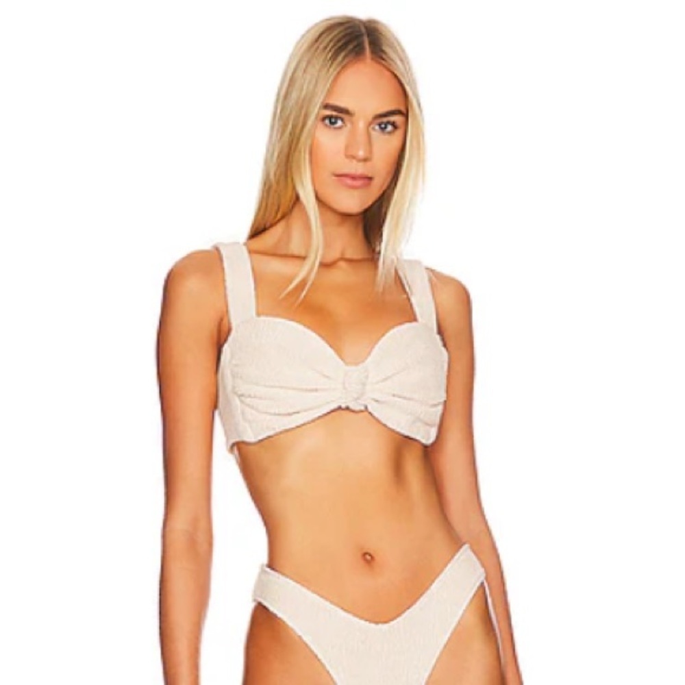 Montce Hayden Bikini Top Crema Scrunch NWOT - Picture 4 of 14